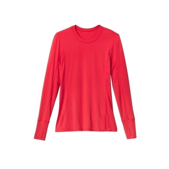 Athleta Take the Heat Long Sleeve Top XS Red - Picture 1 of 7
